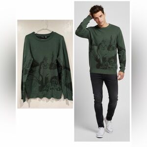 Dr. Seuss Green Graphic Sweatshirt size L